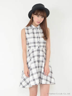 チェックシャツワンピ