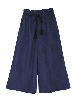 スエードタッセルワイドパンツ