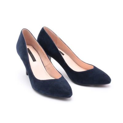 ゴートスエードヒールパンプス