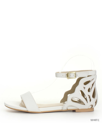 カットアウトデザインフラットサンダル