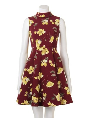 グラデーションフラワーワンピース