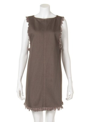 デニムフリンジワンピース