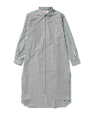 ストライプ B.D. シャツワンピース
