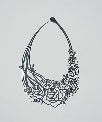 ＜ビバーチェ＞ ペーパージュエリー／ネックレス（ローズ）