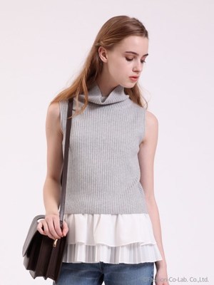 フリルタートルプルオーバー