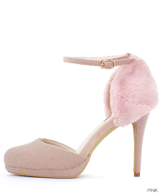 ファーセパレートパンプス