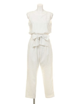 ストライプオールインワン