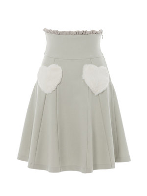 ハートファーポケットフレアスカート