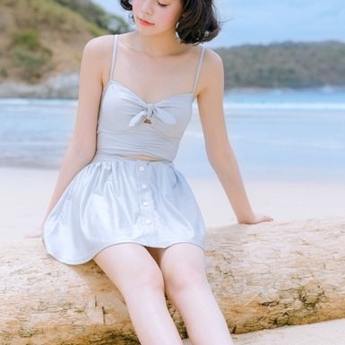 リボンキュート♪ ハイウエスト水着 ワンピース★