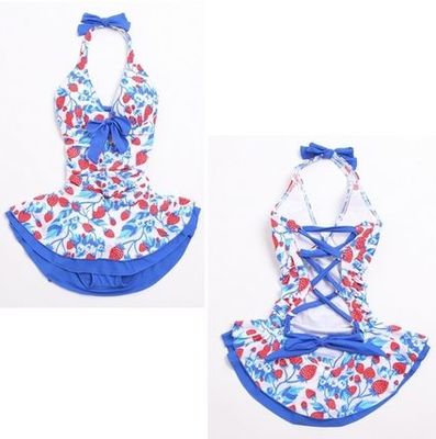 イチゴ柄フリルワンピース水着♪大人可愛い!!★韓国★yeonyong