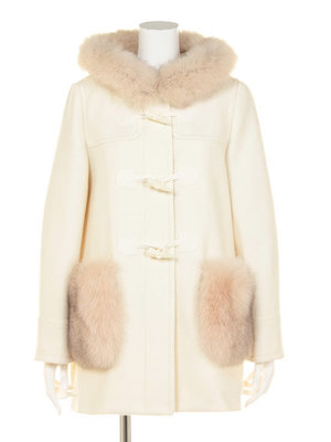 ポケットファーダッフルコート