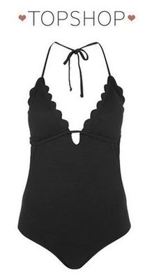 TOPSHOP☆プランジフロントスカロップワンピース☆