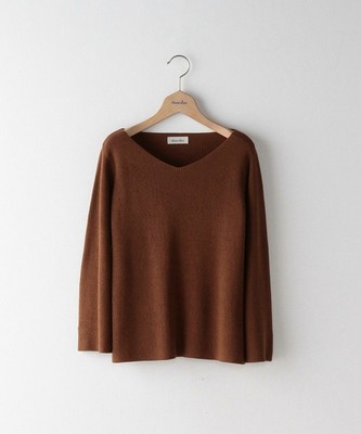 コットンアゼVネックニット／BEAUTY&YOUTH