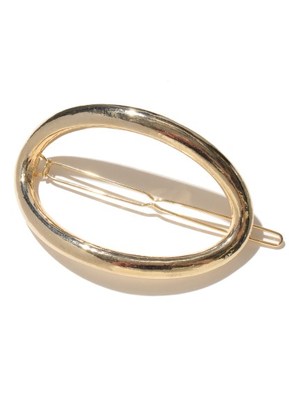 オーバルメタルバレッタ