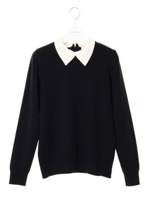 ビッグカラーニットプルオーバー