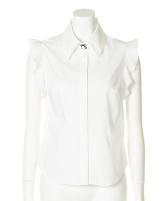 ノースリビジュー付きシャツ／snidel