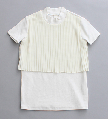 テレコ×プリーツ 半袖　　プルオーバー