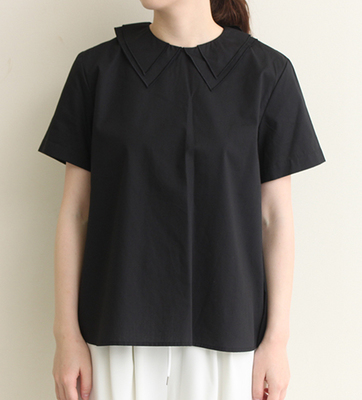 60タイプライター　二枚刺繍衿ブラウス