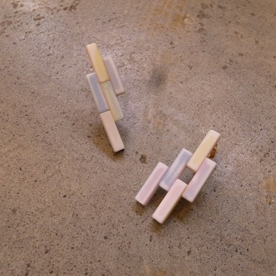 パステルブロックピアス