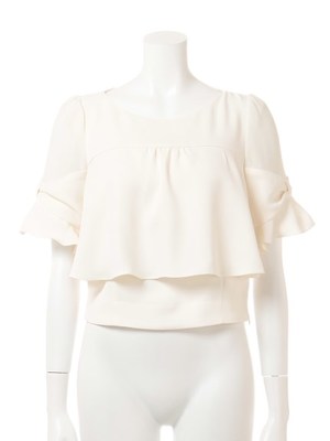 オールフレアクロップドブラウス