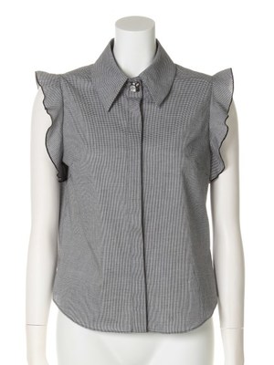 ノースリビジュー付きシャツ