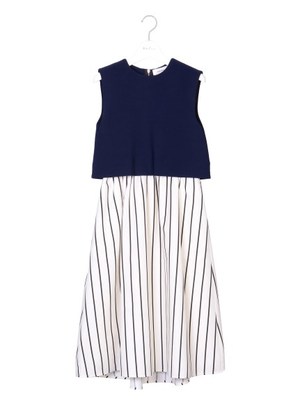 クロップド丈ドッキングノースリワンピース