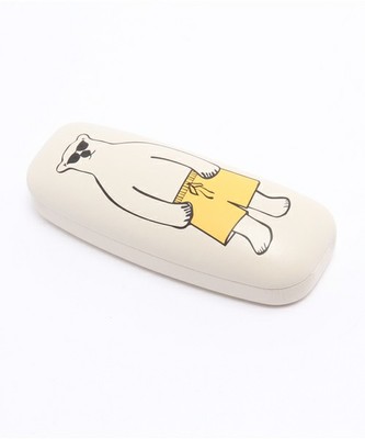 クマ刺繍メガネケース