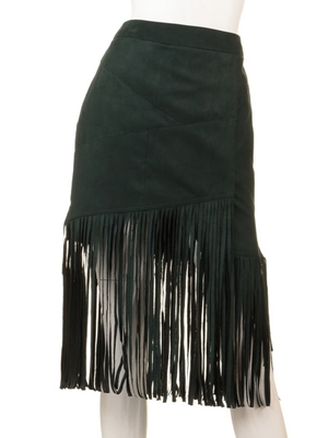スウェードフリンジスカート