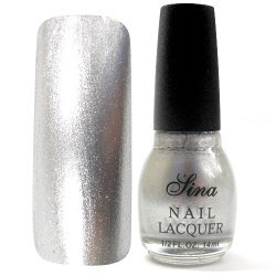 SINA ネイルラッカー メタリックパールシルバー 14mL 【ネイルカラー/マニキュア/ポリッシュ/ネイル用品】 