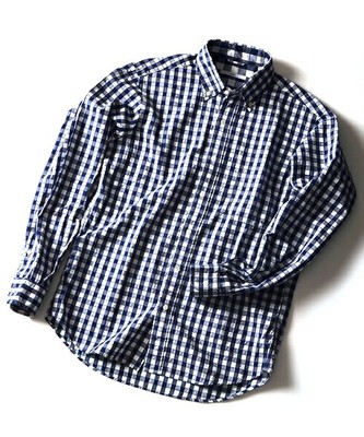 SC: SHIPS(シップス) 15FW ドビー織り ギンガムチェック ボタンダウン シャツ■