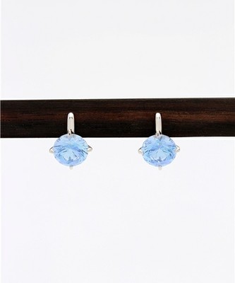 ブルービジュー プラチナカラー イヤリング