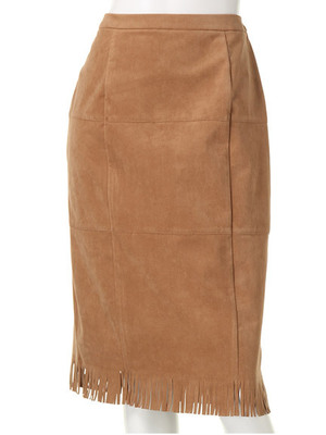 フェイクスエードフリンジスカート/Mystrada