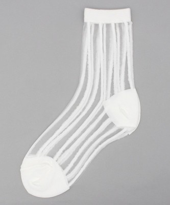 WEGO/ピンストライプシースルーソックス