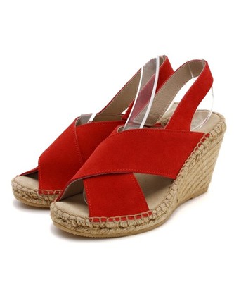 Calzanor　フロントクロス ウェッジサンダル