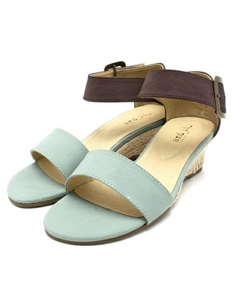 and it_　2カラーアンクルベルトウェッジサンダル　/　アンドイット