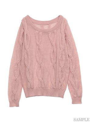 ケーブルニットPO