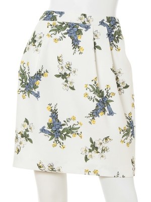 オリジナルオータムブーケ柄タイトスカート