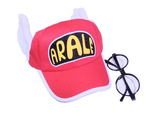 アラレちゃん風 帽子+眼鏡