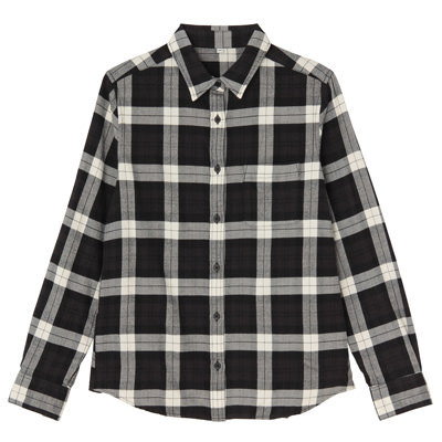 オーガニックコットンフランネルチェックシャツ