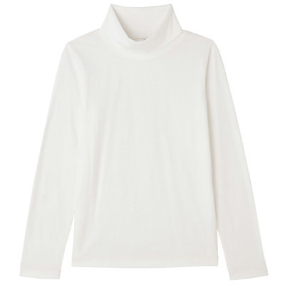 オーガニックコットンタートルネック長袖Tシャツ