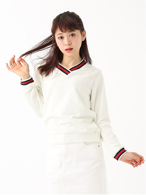 ラインリブプルオーバー