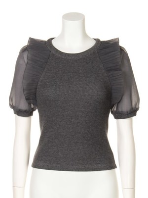 シースループリーツカットトップス