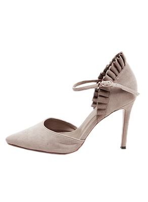 BACK FRILL PUMPS