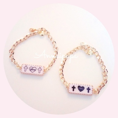 No. 410 いちごみるくカラーブレスレット(2種類)