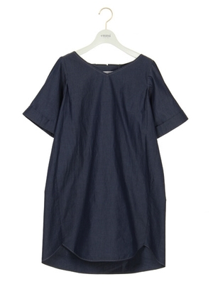 emmi atelier】レースアップコクーンワンピ