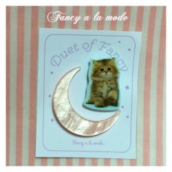  original☆fancy kitty brooch set