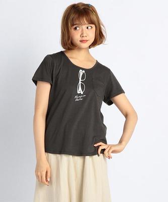 メガネプリントTシャツ(無地/ボーダー)
