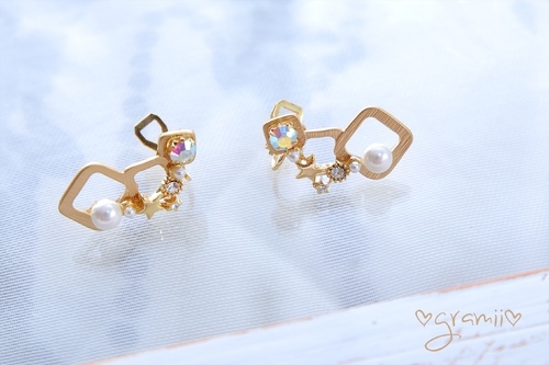square star earring/pierce