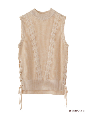ケーブル×レースアップベスト