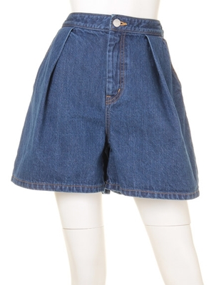 FRAY I.D (フレイアイディー) タックボリュームデニムショートパンツ